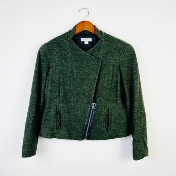 Coldwater Creek Heathered Green Wool Blend Jacket Size‎ Petite 6 - Picture 1 of 8